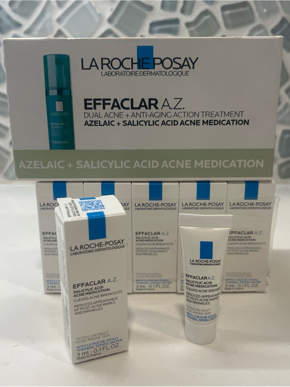 La  Roche Posay Effaclar A.Z. Salicylic Acid Travel Size Tubes 15 x 3ml